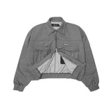 ZIP TRUCKER JACKET V2 IN STEEL BLUE