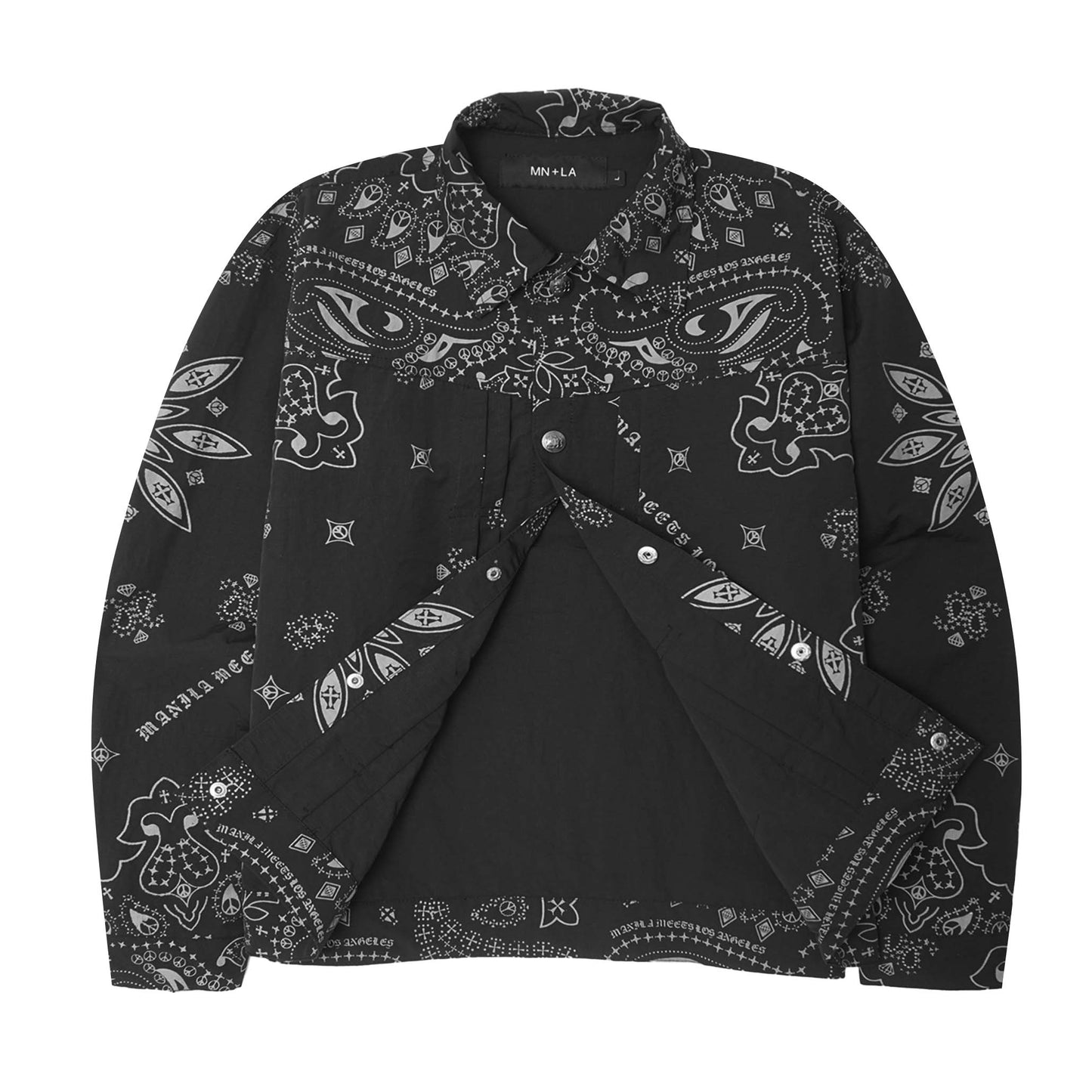 "PEACE PAISLEY" TRUCKER JACKET IN ANTHRACITE