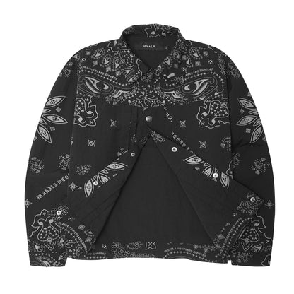 "PEACE PAISLEY" TRUCKER JACKET IN ANTHRACITE