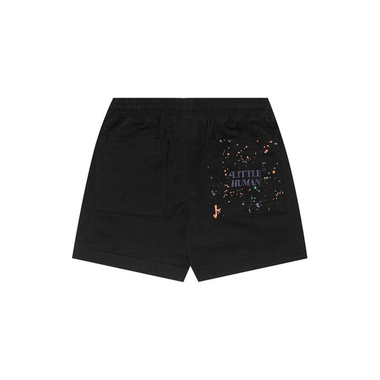 "PAINT SPLAT" LITTLE HUMAN™ PLEATED SHORTS IN CAVIAR