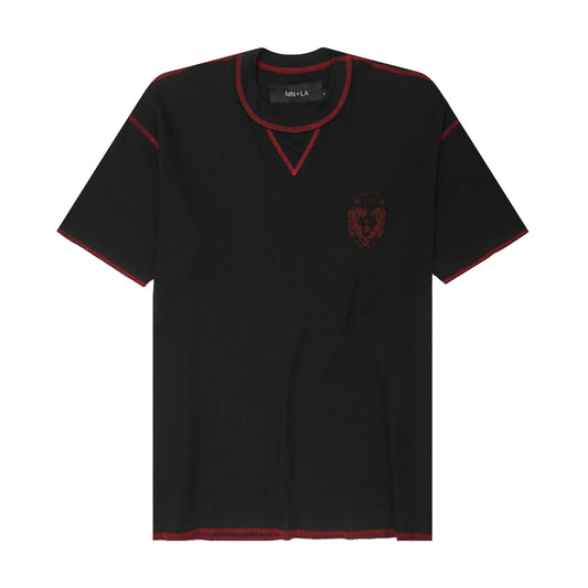 "FCF" WAFFLE TEE IN ANTHRACITE