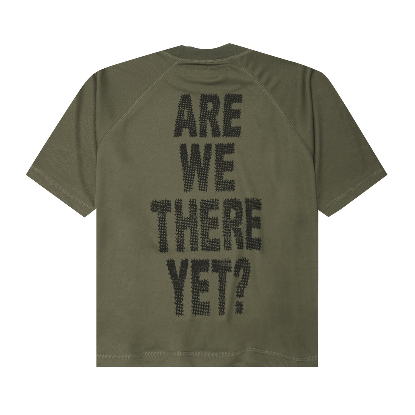 "ARE WE THERE YET?" TEE IN OLIVE