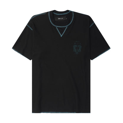 "FCF" WAFFLE TEE IN ANTHRACITE/JADE