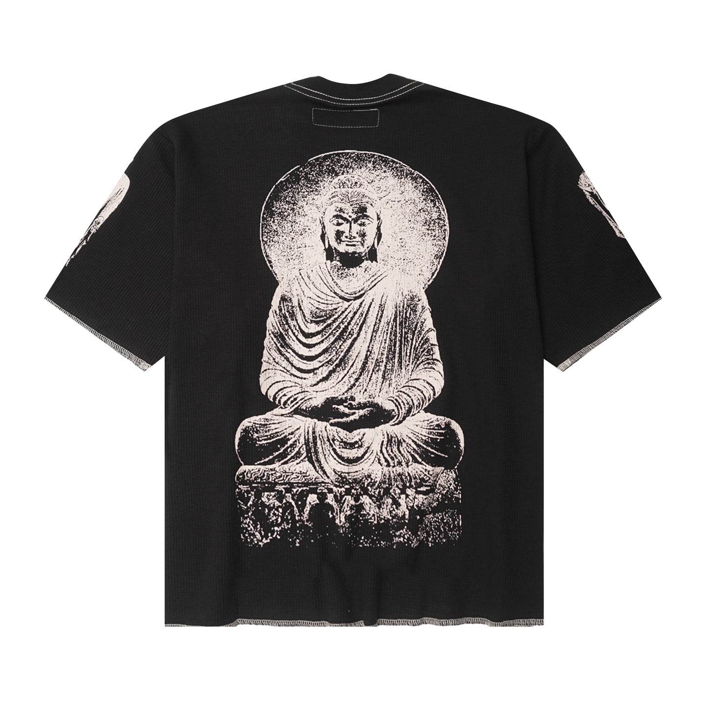 "THE ENLIGHTENED ONE" WAFFLE TEE IN ANTHRACITE