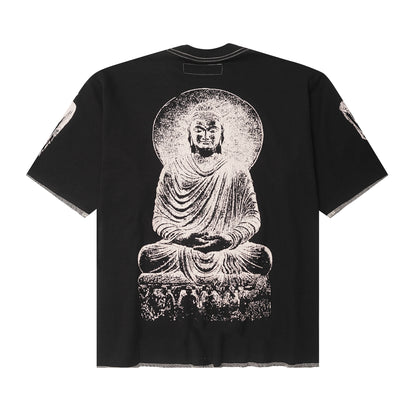 "THE ENLIGHTENED ONE" WAFFLE TEE IN ANTHRACITE