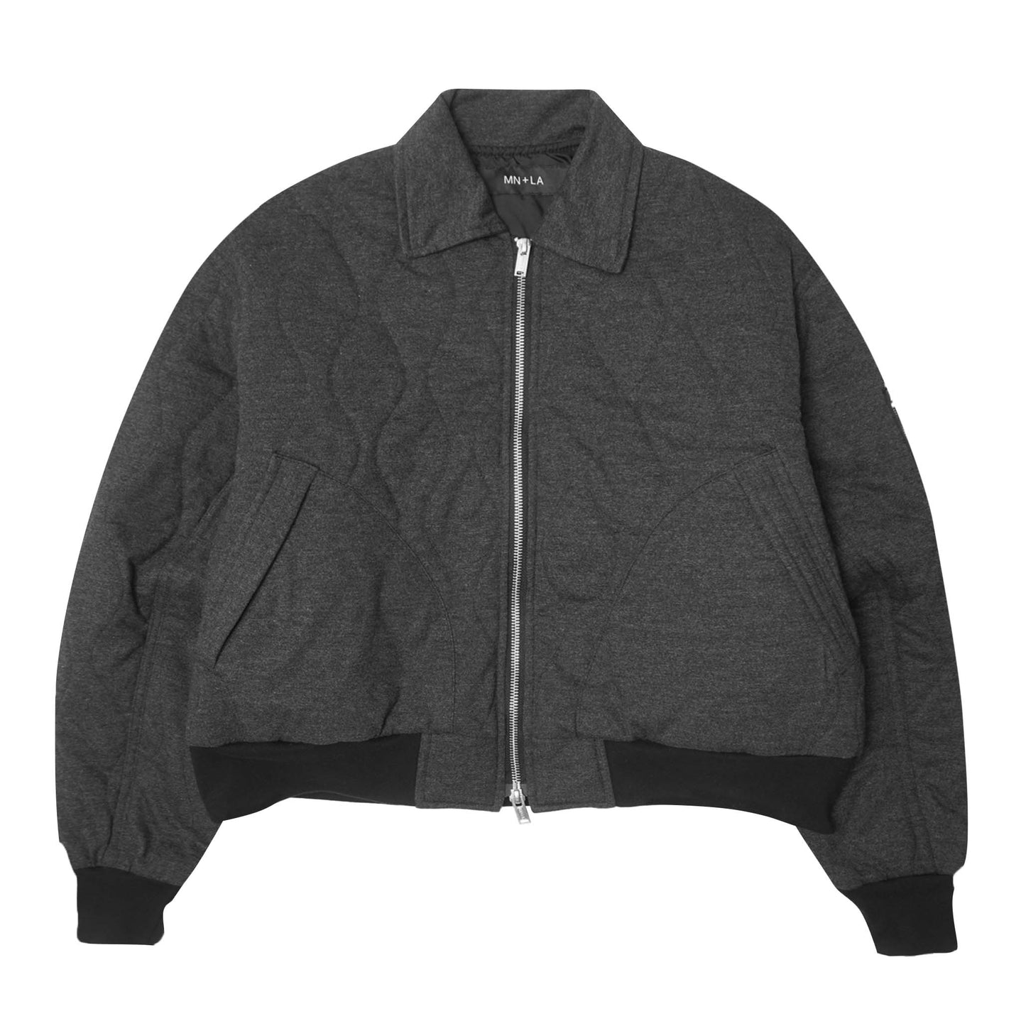 "FLOW" BOMBER JACKET IN MIDNIGHT HEATHER
