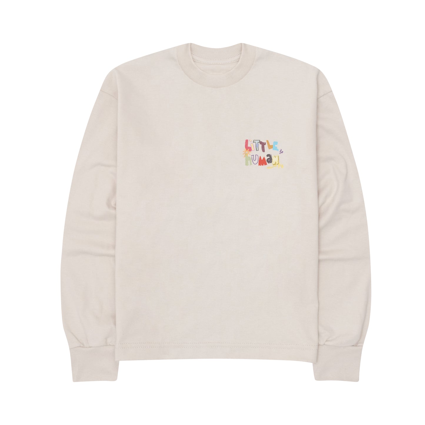 "CRAYONS" LITTLE HUMAN™ LONGSLEEVE TEE IN OAT
