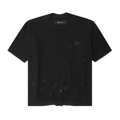 "HITTER" WAFFLE MOCK NECK V2 TEE IN ANTHRACITE
