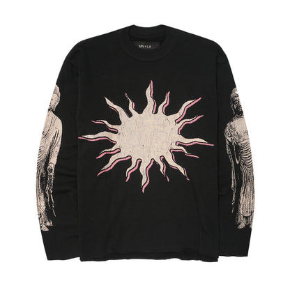 "THE ENLIGHTENED ONE" LONGSLEEVE TEE IN CAVIAR