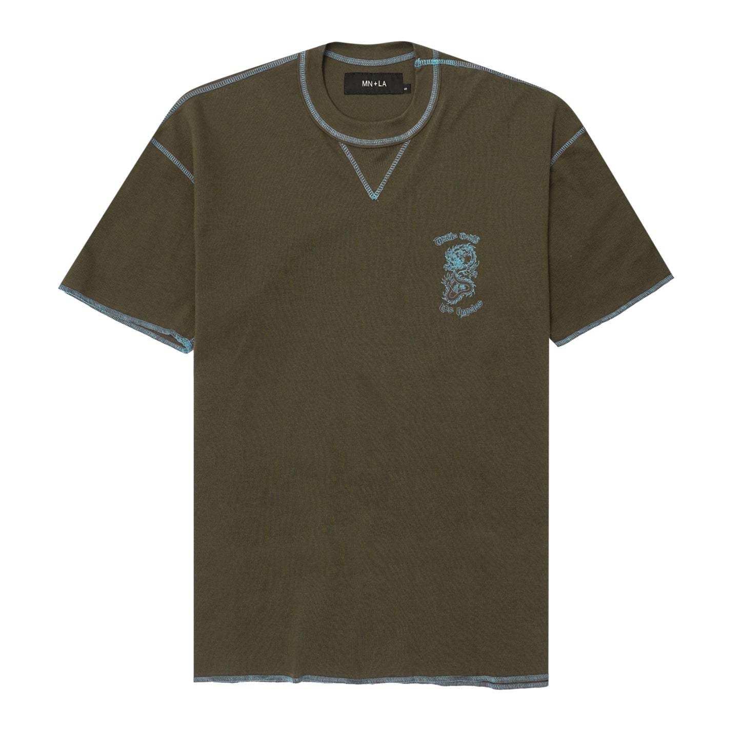 "YEAR OF THE DRAGON" MILITIA BOX TEE IN OLIVE