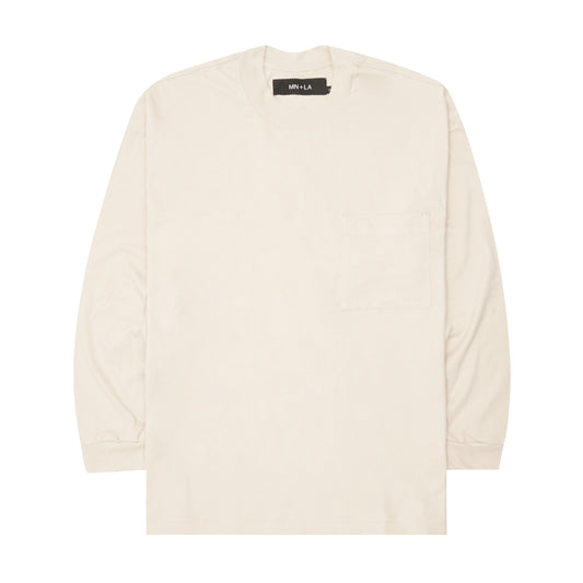 POCKET LONGSLEEVE LITE TEE IN OAT