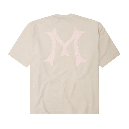 "HITTER" V3 MILITIA MOCK NECK LITE TEE IN PALE ROSE