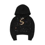"PAINT SPLAT" LITTLE HUMAN™ HOODIE IN CAVIAR