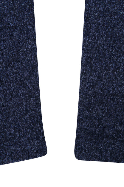 PLEATED ULTRA WIDE PANTS IN STEEL BLUE