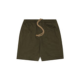 FRENCH TERRY RAW FINISH SWEATSHORTS IN OLIVE