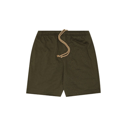 FRENCH TERRY RAW FINISH SWEATSHORTS IN OLIVE