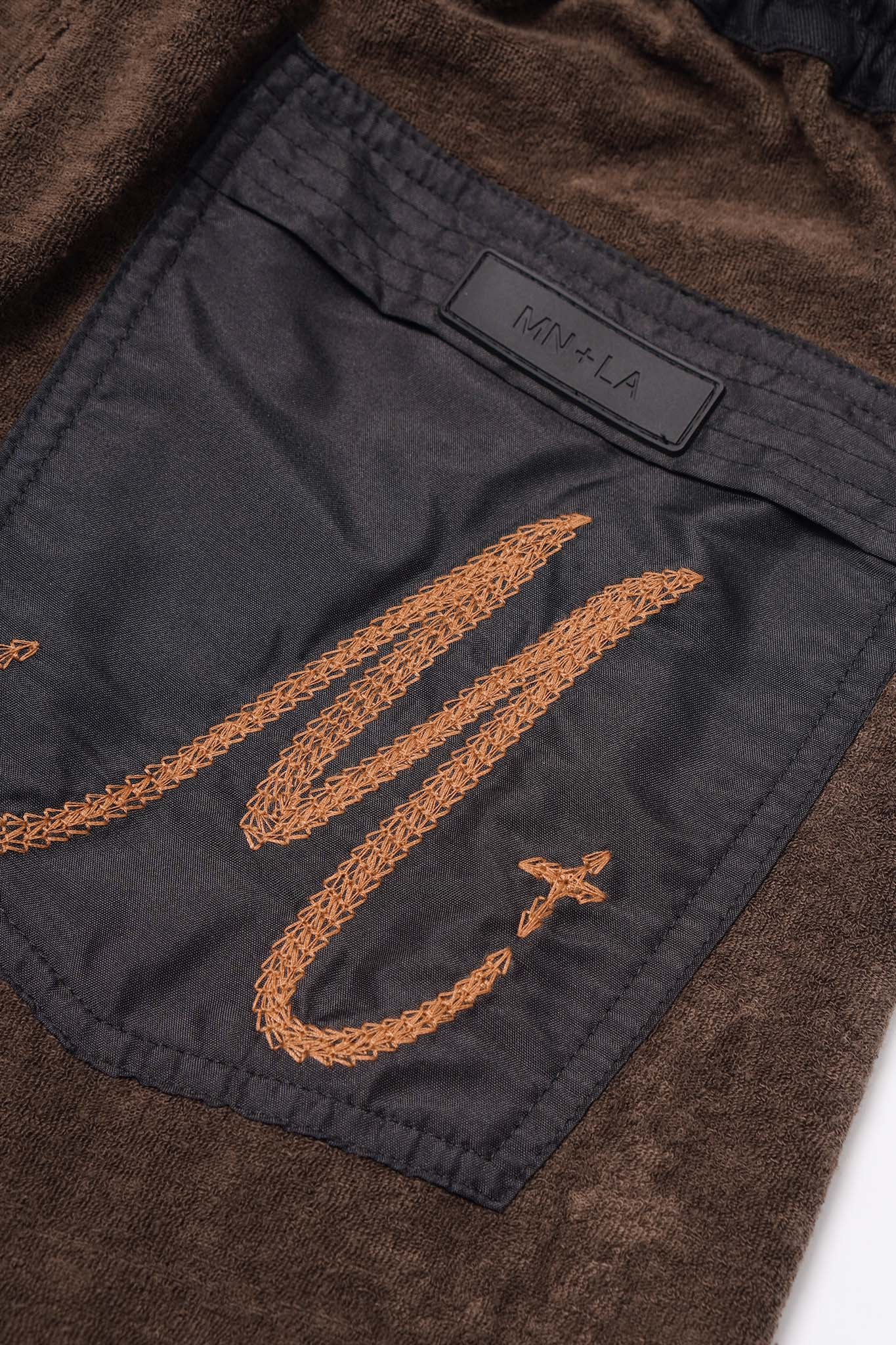 M+ TOWEL BOOTCUT PANTS IN WOOD