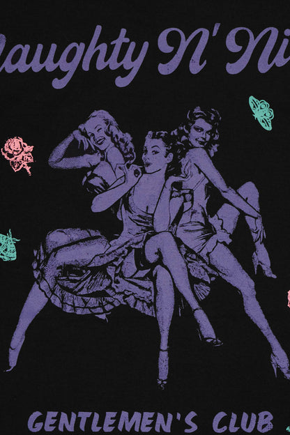 NAUGHTY N' NICE "WILD, SEXY N' FREE" TEE IN ANTHRACITE