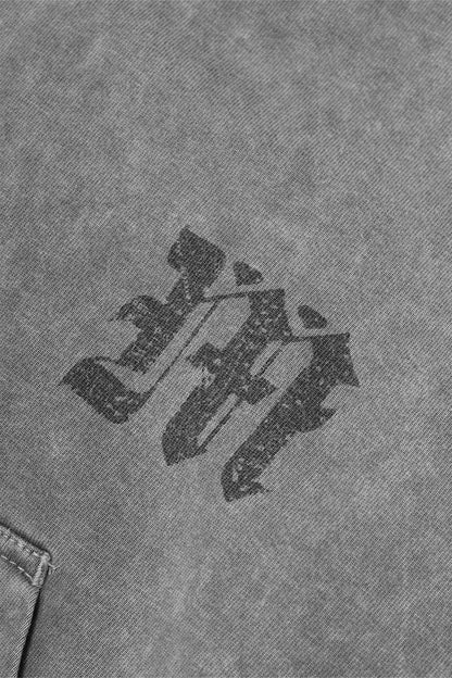 M'$ PAISLEY PATCHWORK MILITIA HOODIE IN CEMENT