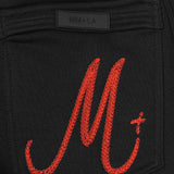 "M+ TEMPLE BLOOM" PHAT PANTS IN CAVIAR
