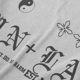 "TAKE NO SHIT, DO NO HARM" LEAGUE TEE IN CEMENT
