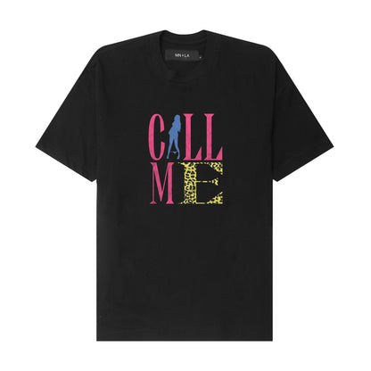 "CALL ME" TEE IN ANTHRACITE