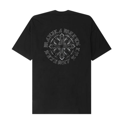 "IRON CROSS" TEE IN ANTHRACITE
