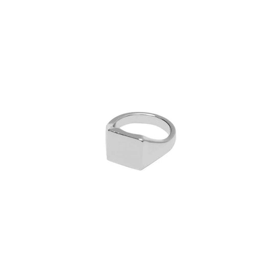 BLOCK SILVER RING