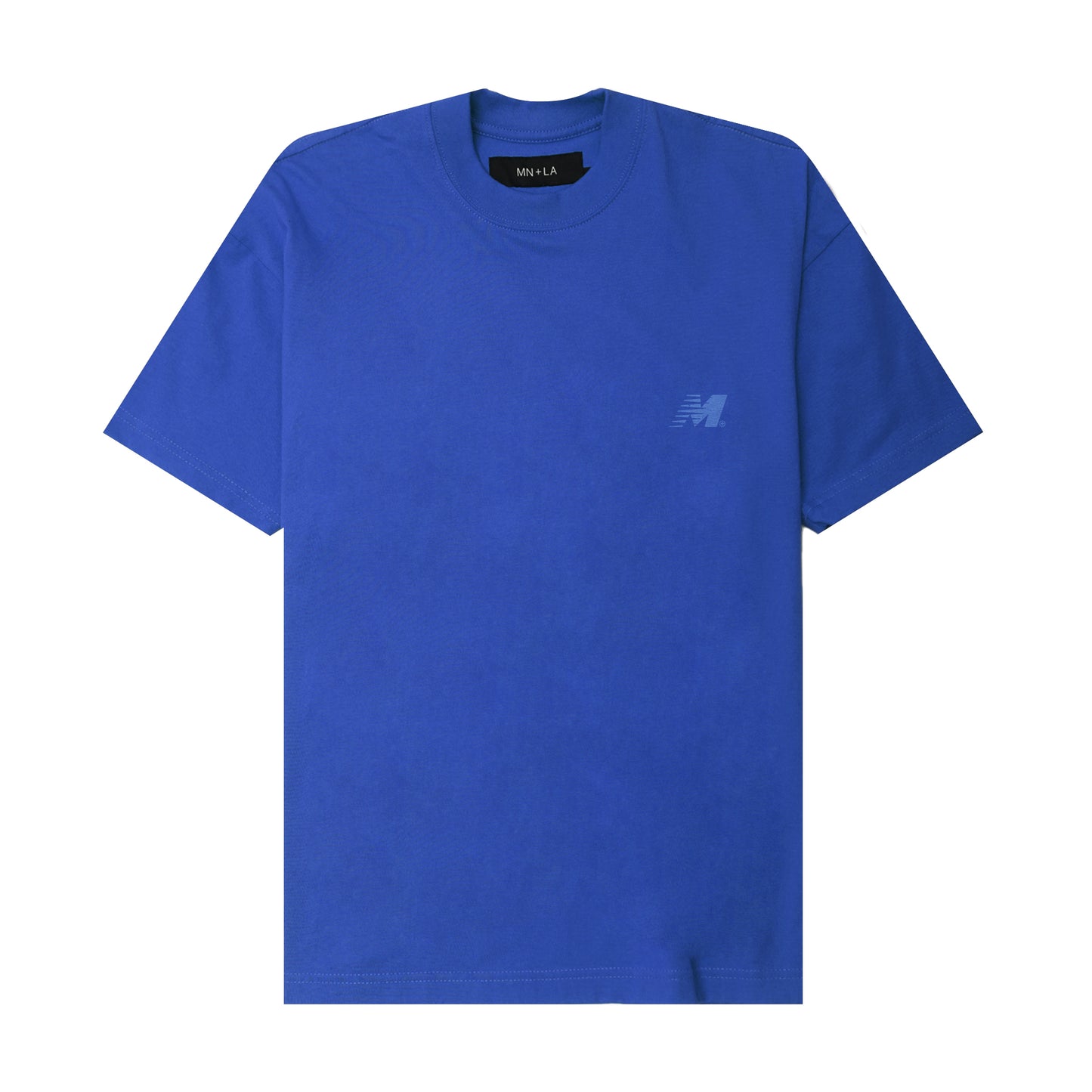 "OUTDOOR EXPLORATION" MULTI LOGO TEE IN ELECTRIC BLUE