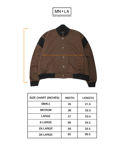 BRONCO VARSITY JACKET IN OLIVE DRAB