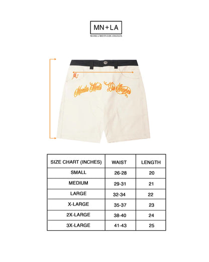 "BURNING STALLION" DOUBLE KNEE PHAT SHORT IN OAT