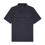 CUBAN SHIRT IN NAVY SPECKLE