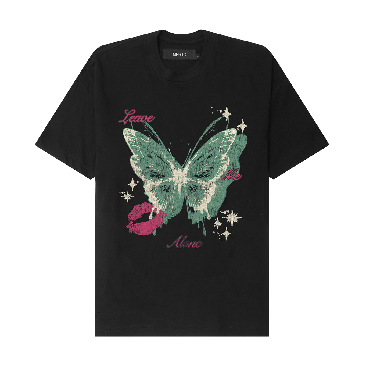 "LEAVE ME ALONE" TEE IN ANTHRACITE/CASTLETON