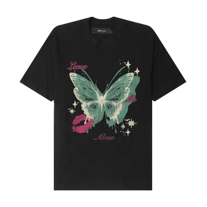 "LEAVE ME ALONE" TEE IN ANTHRACITE/CASTLETON