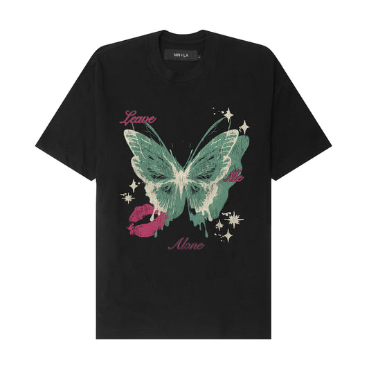 "LEAVE ME ALONE" TEE IN ANTHRACITE/CASTLETON