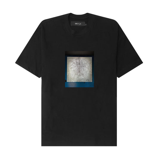 "GEOMETRY" TEE IN ANTHRACITE