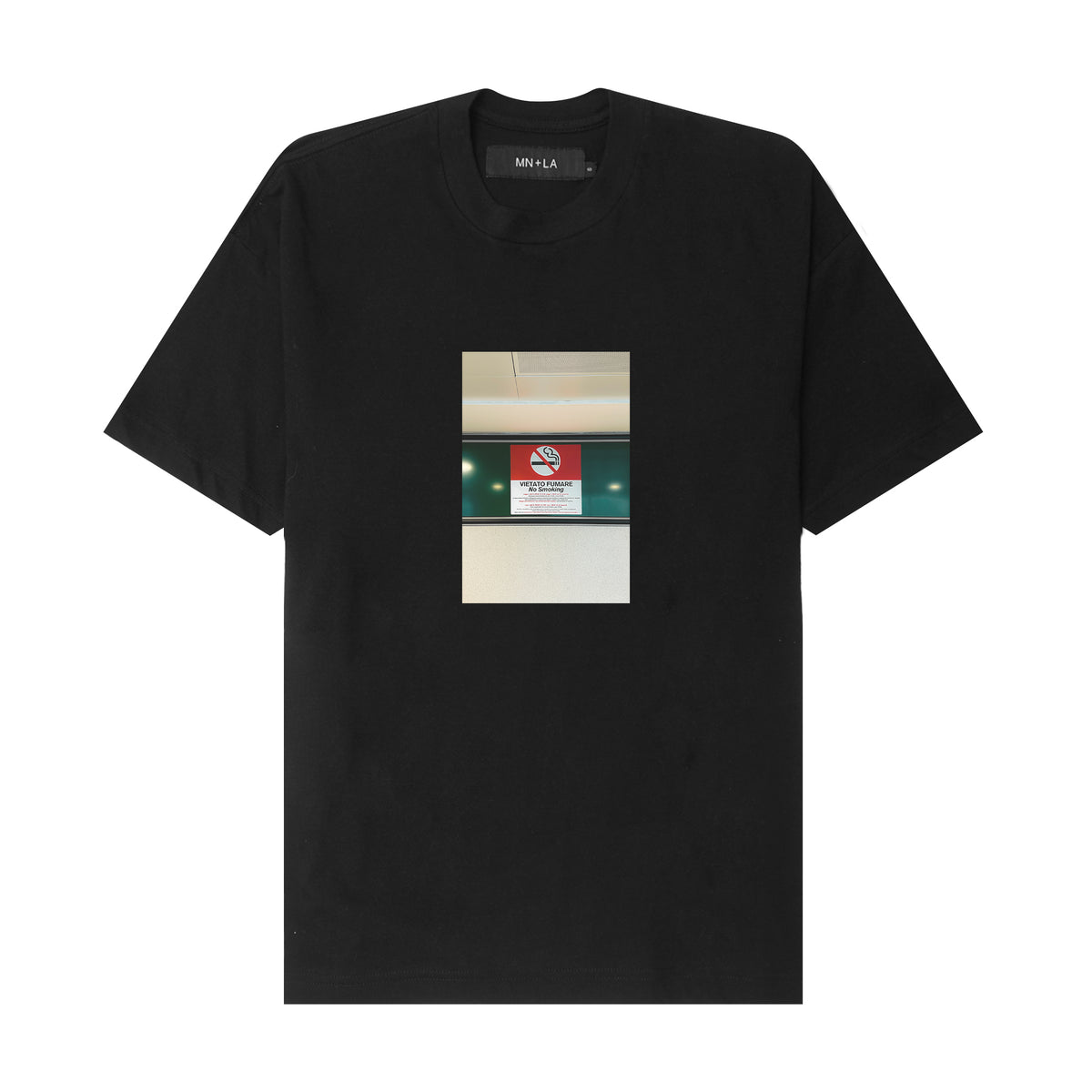 "VIETATO FUMARE" TEE IN ANTHRACITE