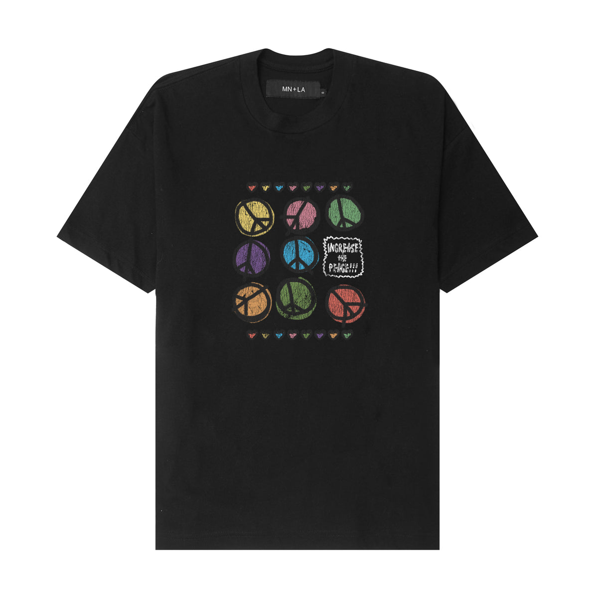 "INCREASE THE PEACE" TEE IN ANTHRACITE