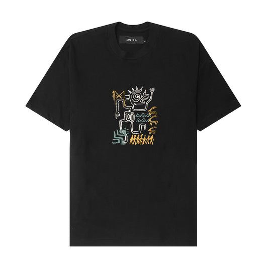 "SPIRIT WALKER" TEE IN ANTHRACITE