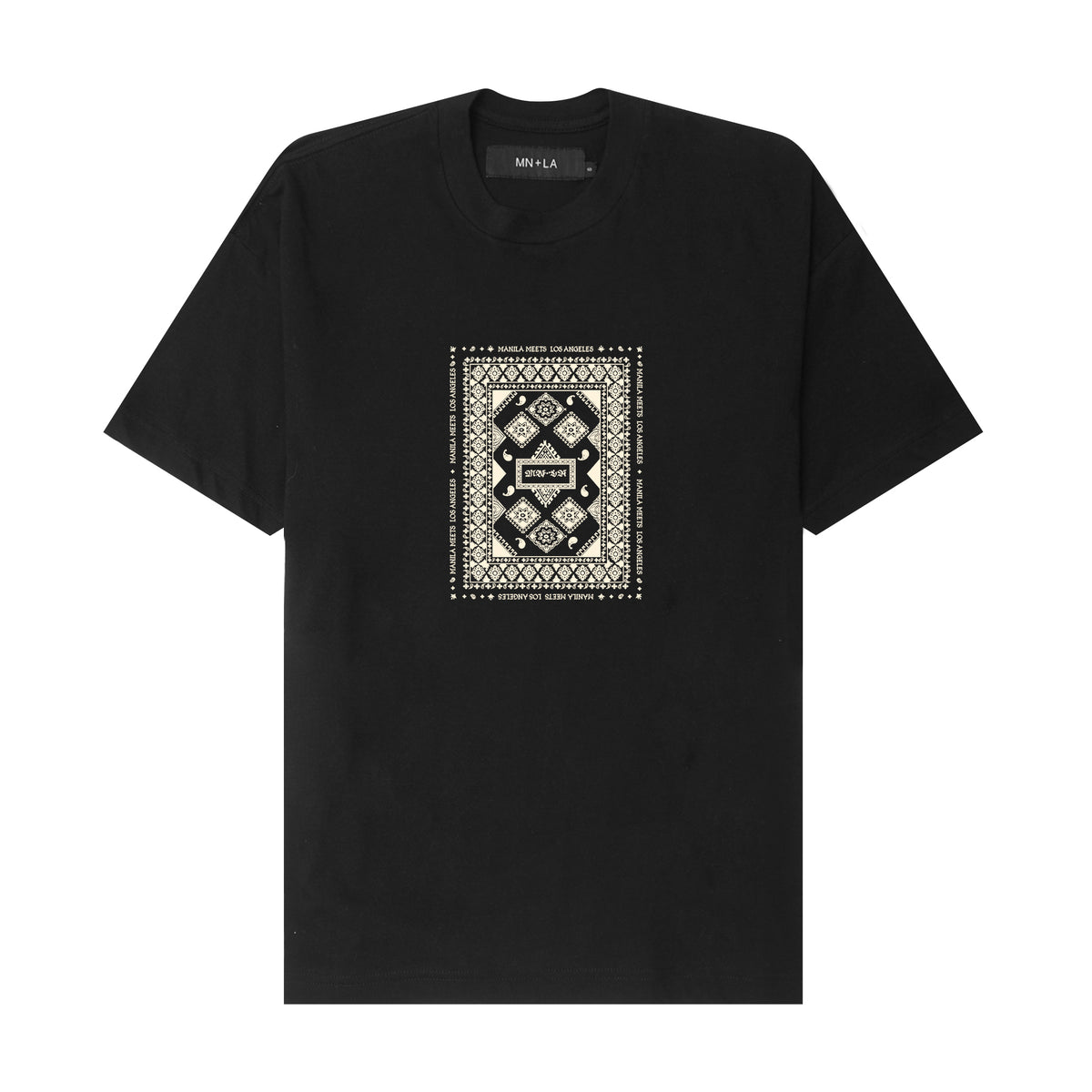 MN+LA "PERSIAN RUG" TEE IN ANTHRACITE