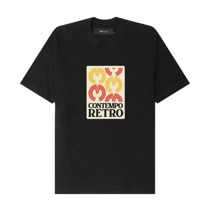 CONTEMPO RETRO "FREQUENCY" TEE IN ANTHRACITE
