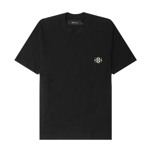 "COLLIDE" BOX TEE IN ANTHRACITE