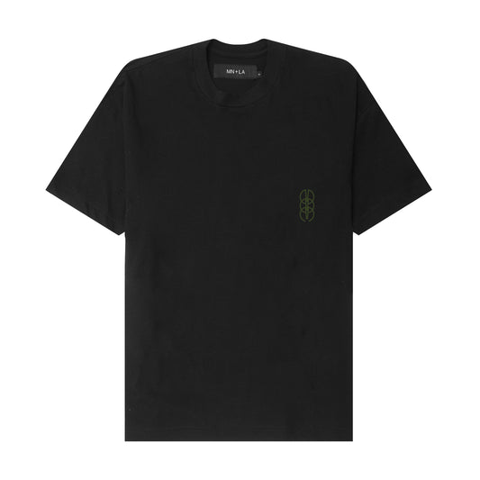 "TRIUNE M'$" BOX TEE IN ANTHRACITE