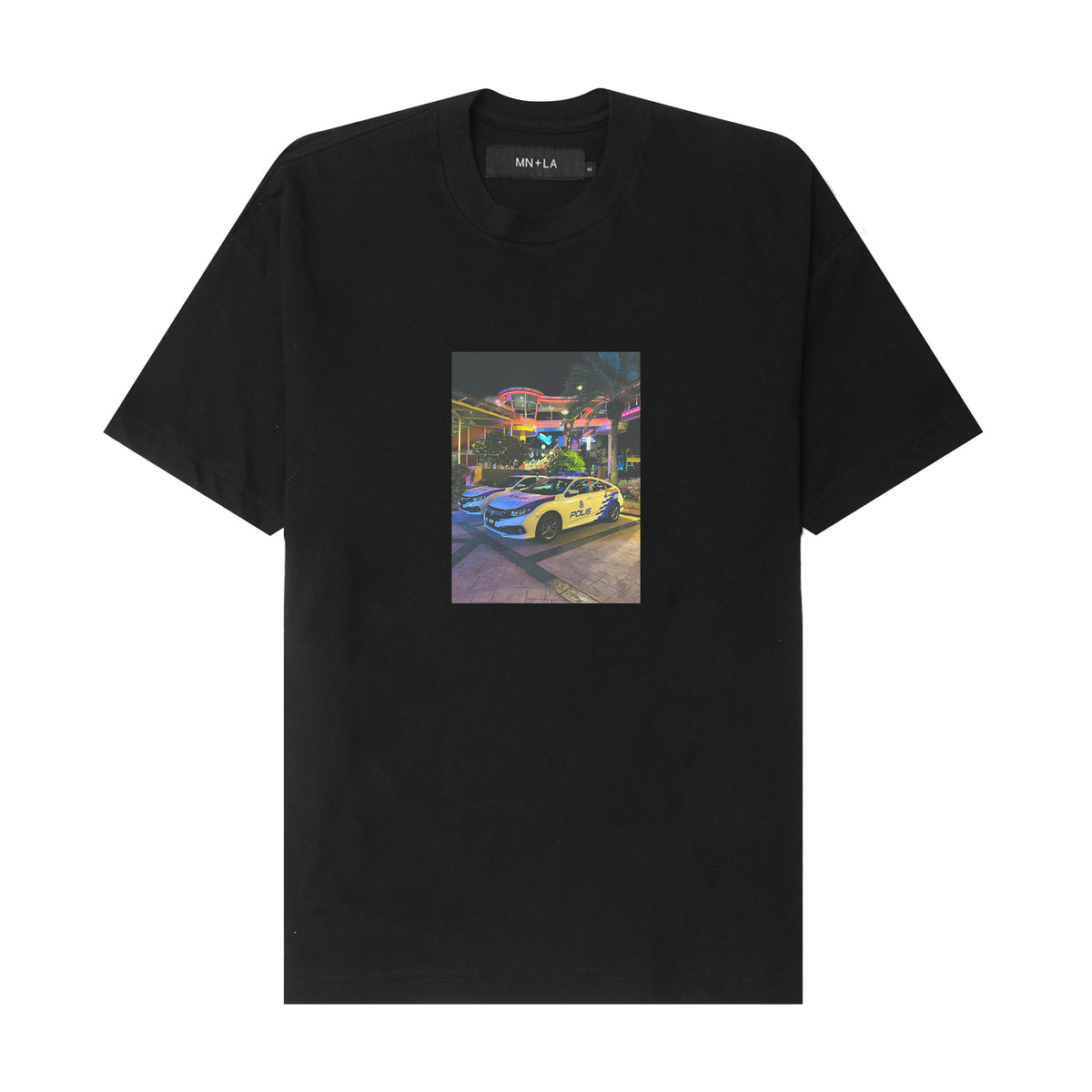 "POLIS" TEE IN ANTHRACITE