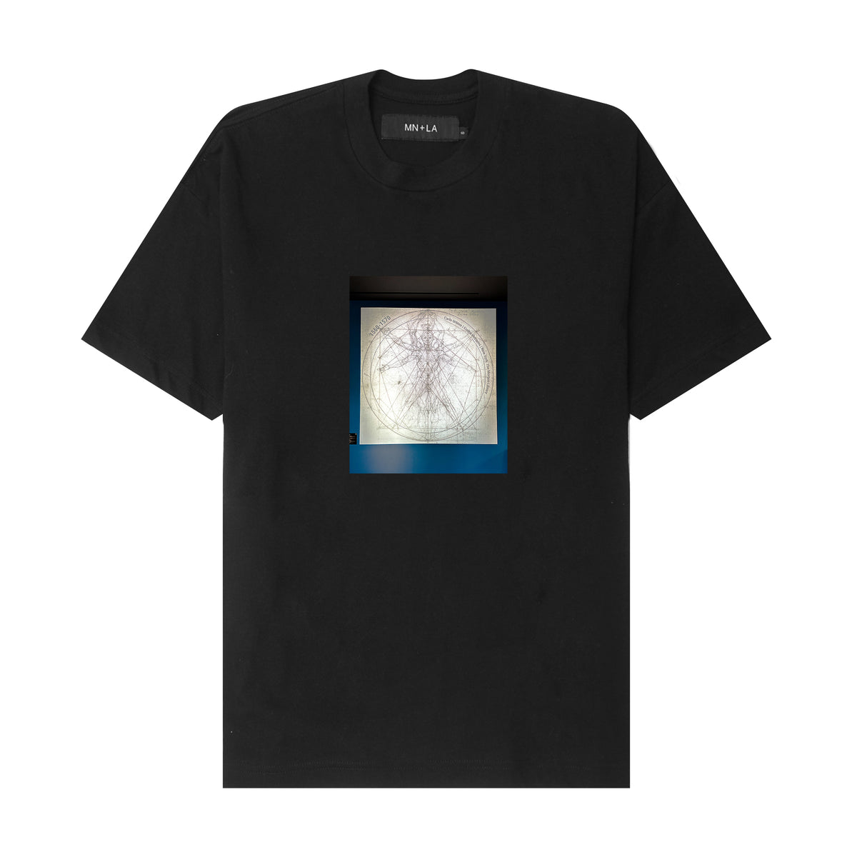"GEOMETRY" TEE IN ANTHRACITE
