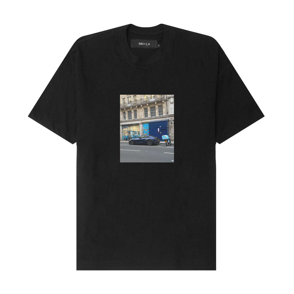 "STRATOSPHERIC BLUE SUPRA" TEE IN ANTHRACITE
