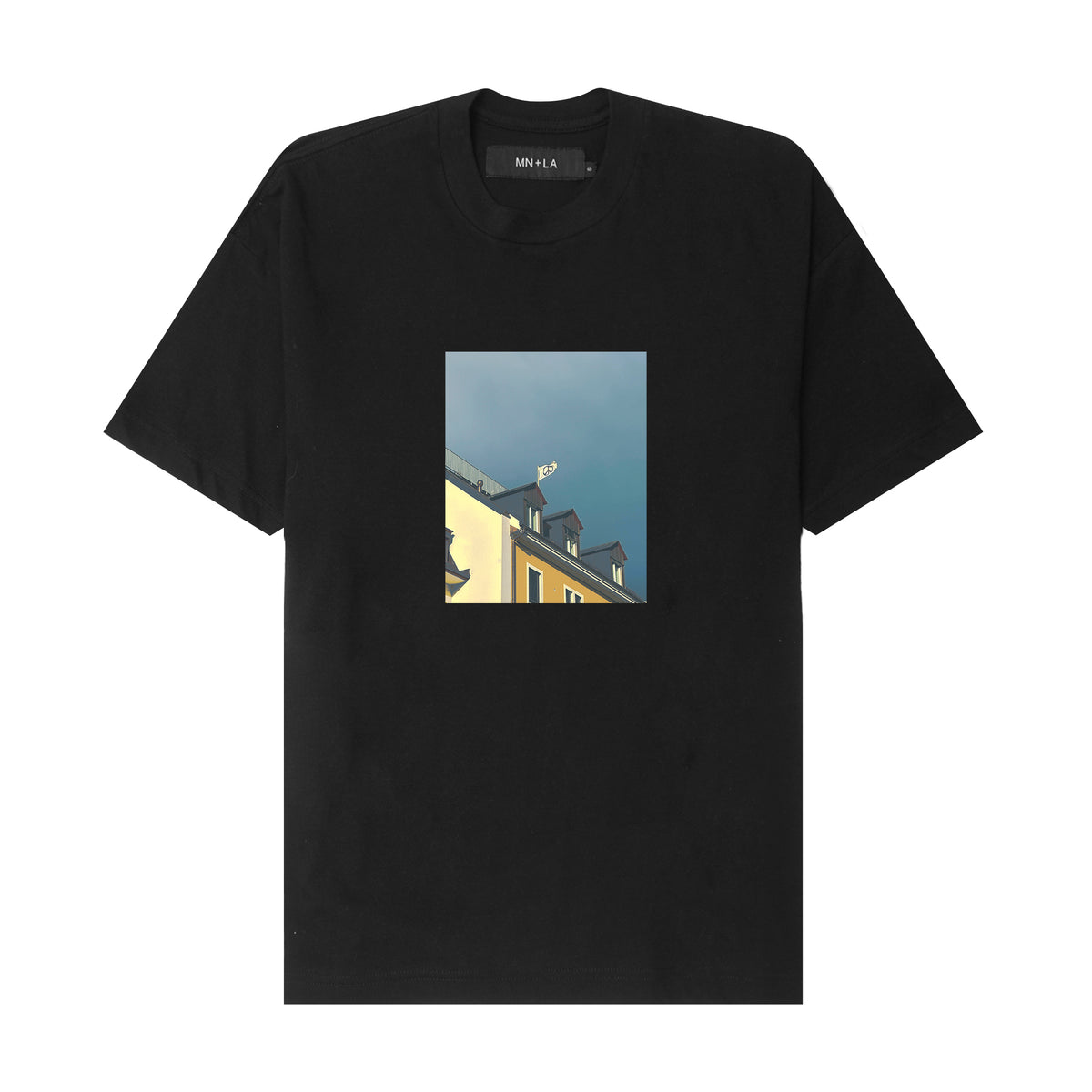 "PEACE OUT" TEE IN ANTHRACITE