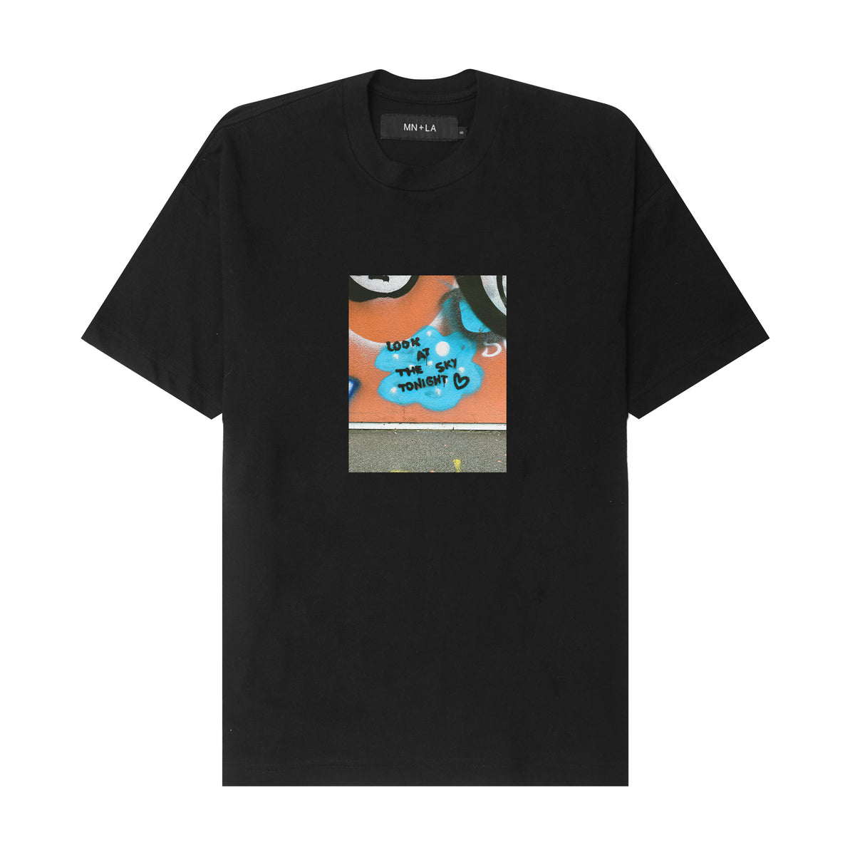 "LOOK AT THE SKY TONIGHT" TEE IN ANTHRACITE