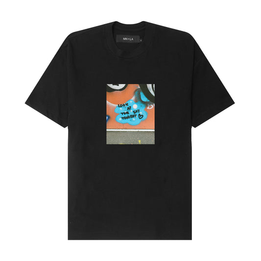 "LOOK AT THE SKY TONIGHT" TEE IN ANTHRACITE