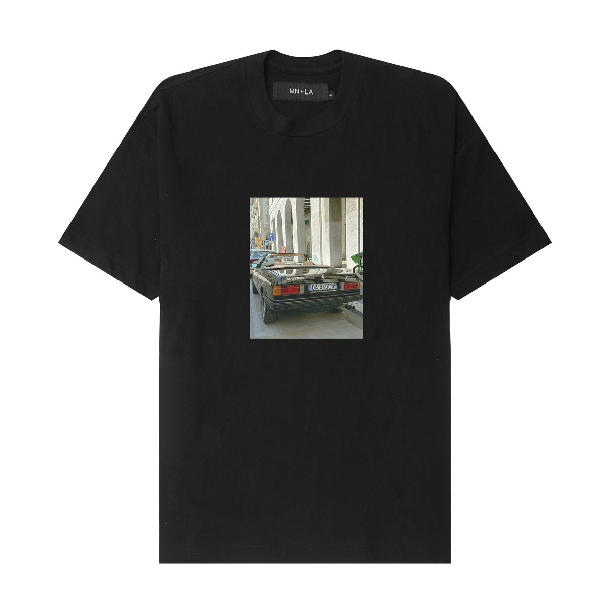 "MASERATI" TEE IN ANTHRACITE